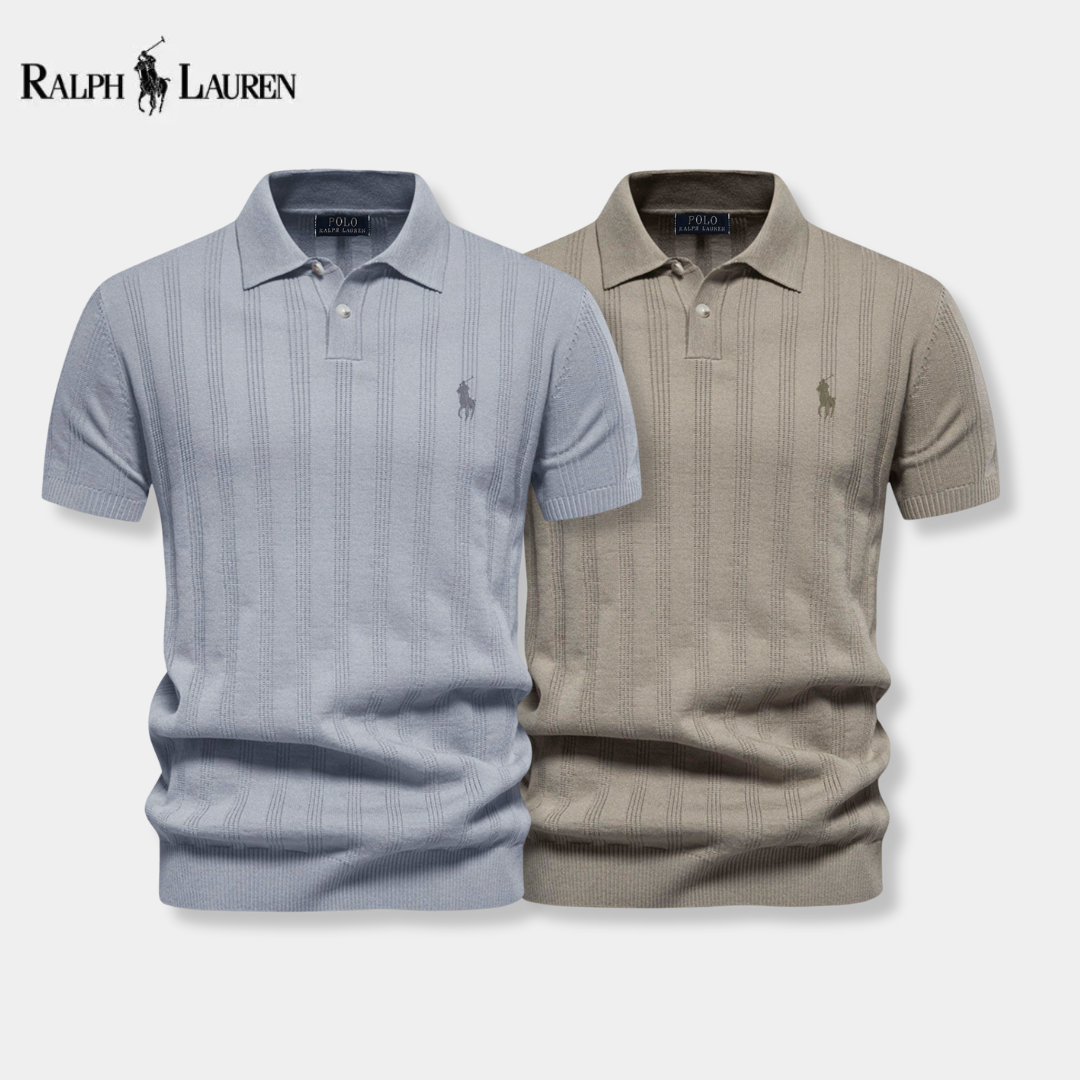 [BUY 1 GET 2] Textured Knit Polo – Professional Line by RL + Free Watch (2-Pack)