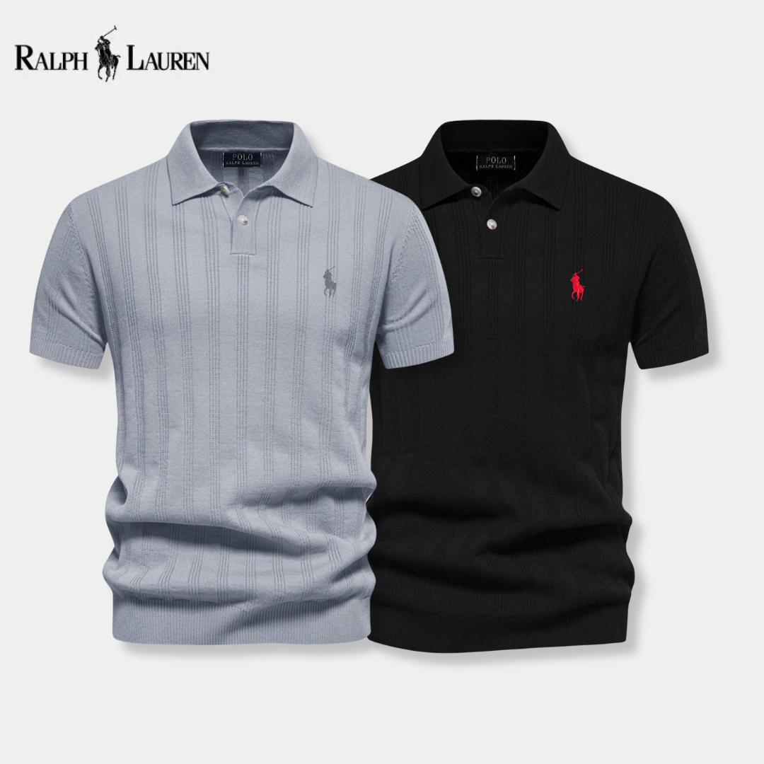 [BUY 1 GET 2] Textured Knit Polo – Professional Line by RL + Free Watch (2-Pack)