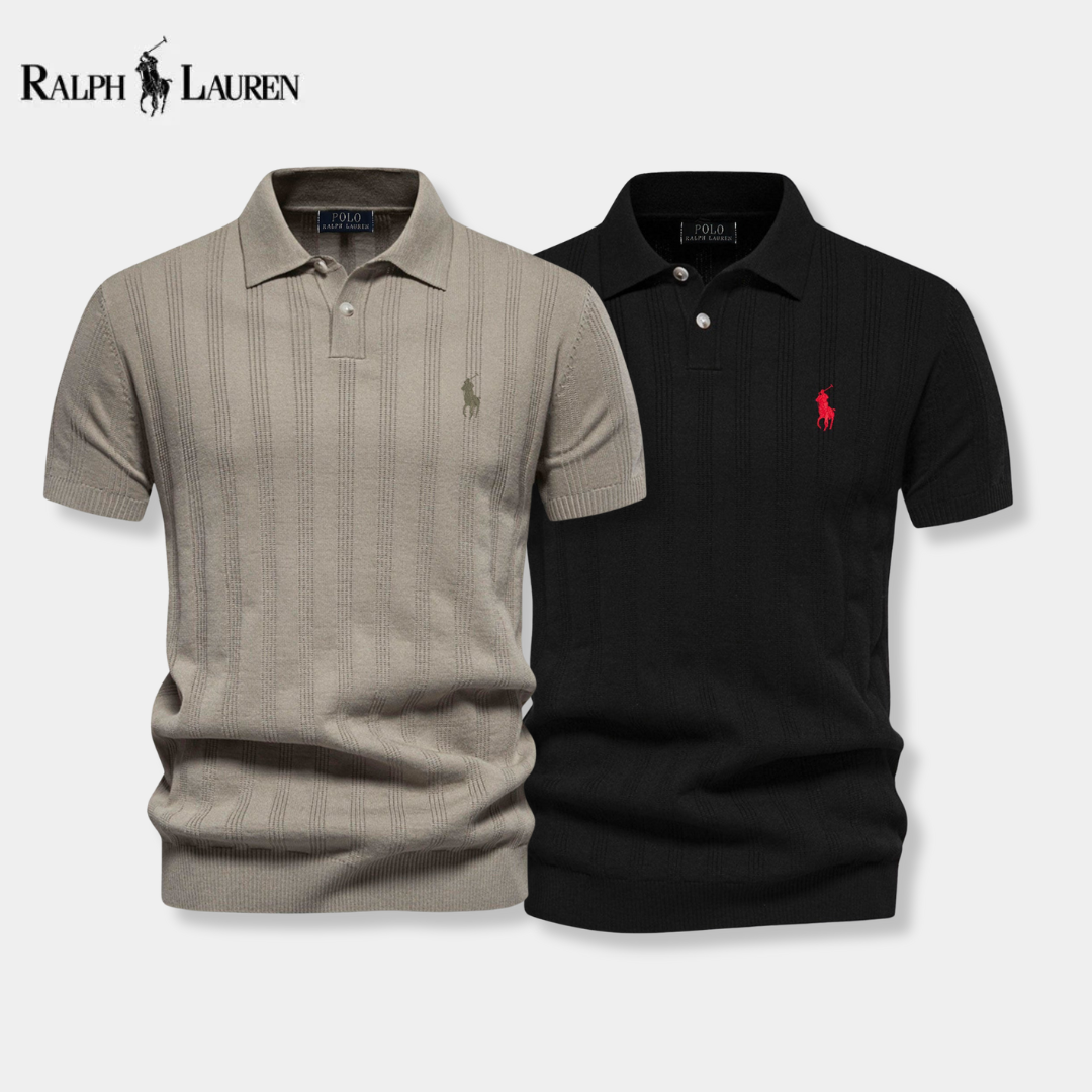 [BUY 1 GET 2] Textured Knit Polo – Professional Line by RL + Free Watch (2-Pack)