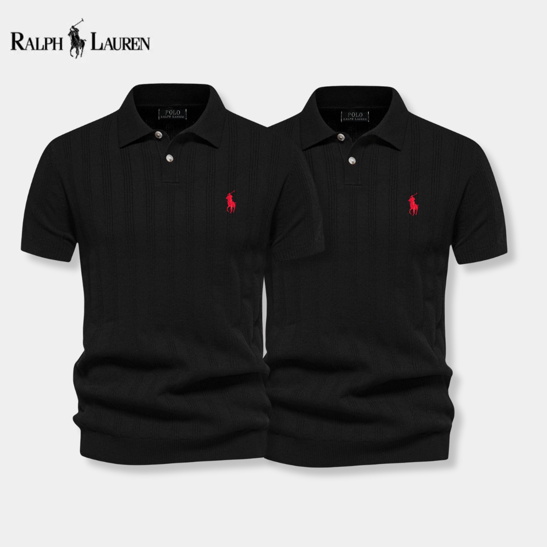 [BUY 1 GET 2] Textured Knit Polo – Professional Line by RL + Free Watch (2-Pack)
