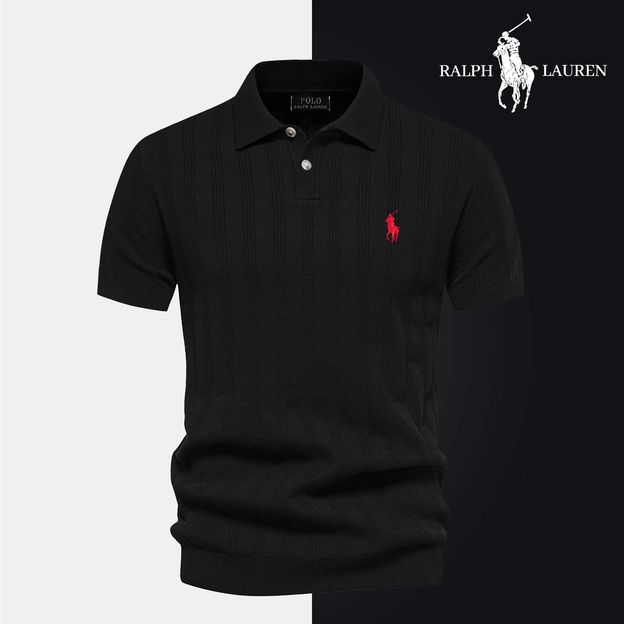 [BUY 1 GET 2] Textured Knit Polo – Professional Line by RL + Free Watch (2-Pack)