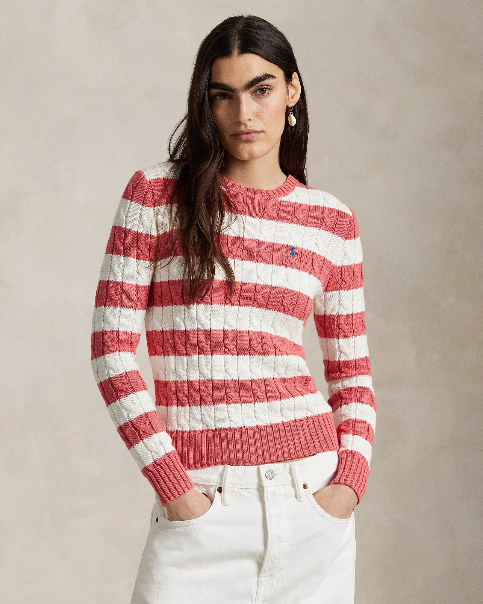 RL Sweater | Striped with Braided Knit