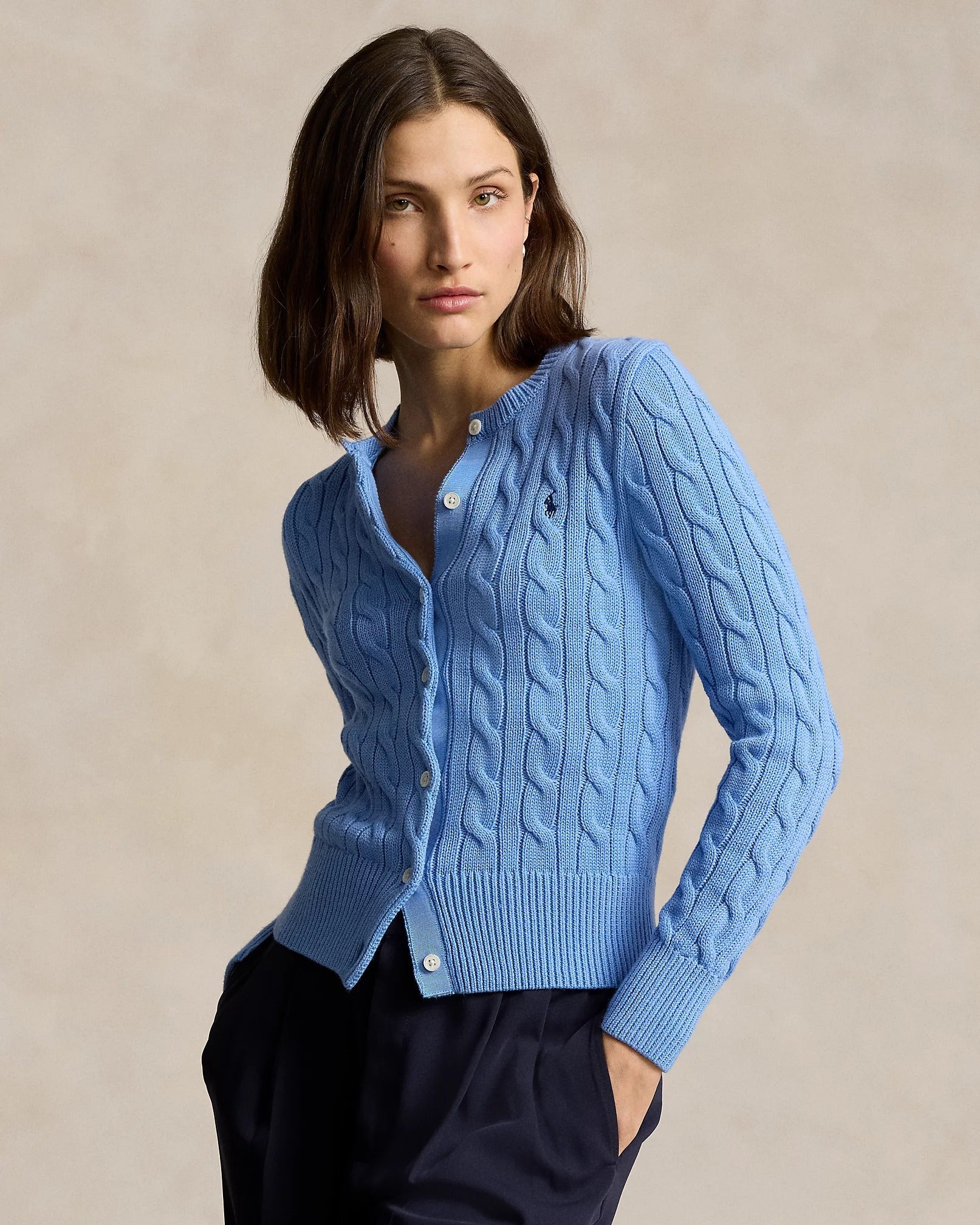 RL Cardigan | Braided Cotton Knit